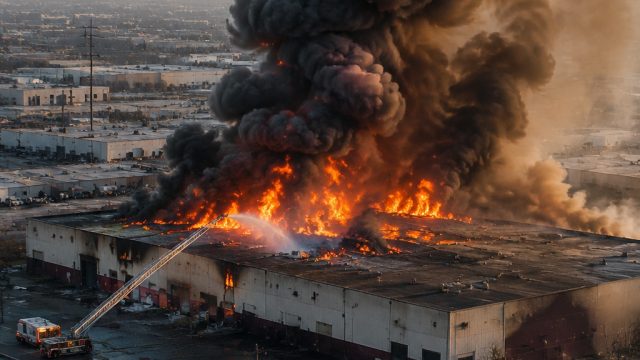 Los Angeles Warehouse Fire Rai