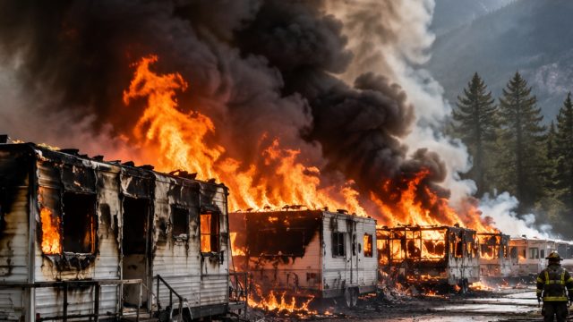 Devastating Fire Destroys RV Trailers at Harrison Hot Springs Resort