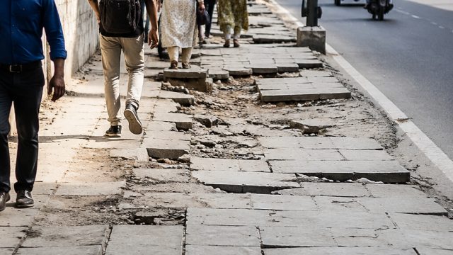 Hyderabad's Ongoing Footpath C